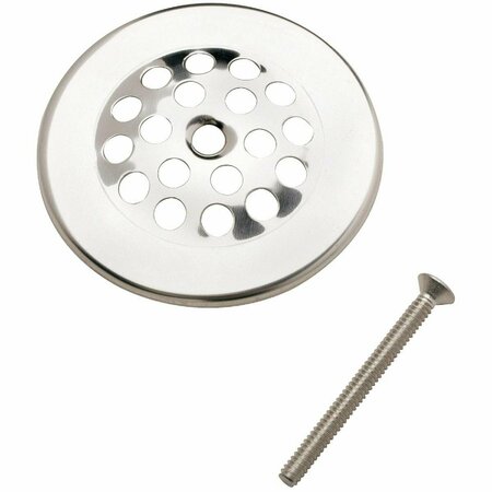 ALL-SOURCE 2 In. Dome Cover Tub Drain Strainer with Chrome Finish 438477
